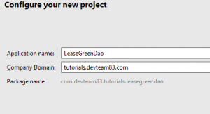 configure new project