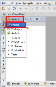 select Project view